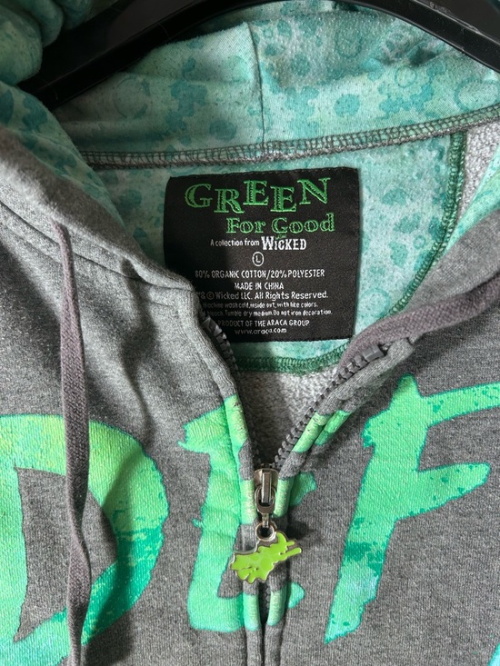 Wicked For Good Defy Gravity Elphaba Full Zip Hoodie - Picture 3 of 5